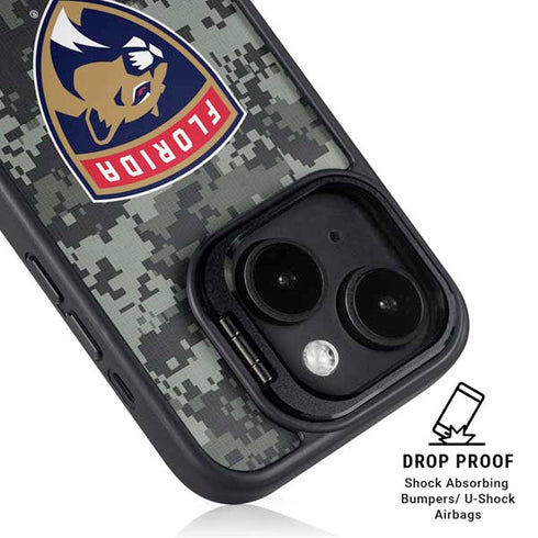 NHL Florida Panthers Camo iPhone 15 Kickstand Case